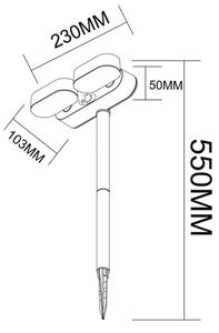 Globo 36509 - LED Solární lampa se senzorem LED/7,2W/3V IP44
