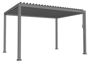Zahradní pergola VISTA s LED osvětlením šedá VIN0623 - 300x300x250 cm