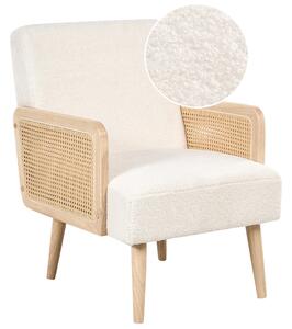 Křeslo HOJBY Buklé Krémově bílá
