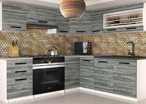 Kuchyňská linka Belini 360 cm šedý antracit Glamour Wood s pracovní deskou Lidia2 Výrobce