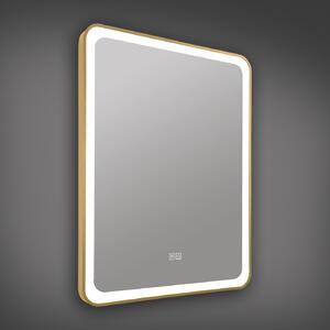 Smartzrcadla Koupelnové zrcadlo S-4657 s LED podsvícením 60 × 80 cm (zlatý rám)
