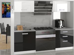 Kuchyňská linka Belini 120 cm bílý lesk / černý lesk s pracovní deskou Vulcano Výrobce