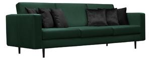 Moderní třímístné sofa Liverpool 5 - tmavě zelená / černá