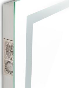 Smartzrcadla Koupelnové zrcadlo S-4660B s LED podsvícením a reproduktorem 80 × 60 cm