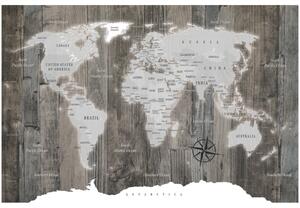 Korková nástěnná dekorační tabule Svět ze dřeva