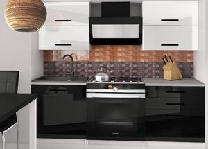 Kuchyňská linka Belini 120 cm bílý lesk / černý lesk s pracovní deskou Eleganta2 Výrobce