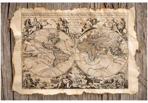 Korková nástěnná dekorační tabule Mapa minulosti