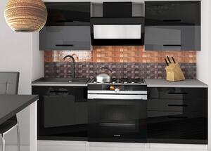 Kuchyňská linka Belini 120 cm černý lesk / šedý lesk s pracovní deskou Eleganta2 Výrobce