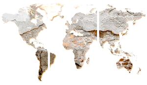Korková nástěnná dekorační tabule Betonové kontinenty