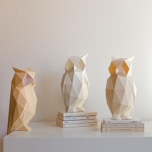 Papírová origami lampa sova Owl paperlamps Barva: Žlutá