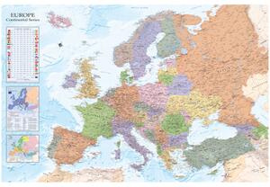 Korková nástěnná dekorační tabule Mapy světa: Evropa [Korková mapa]