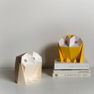 Papírová origami lampa sovička pálená Owl paperlamps Barva: Modrá