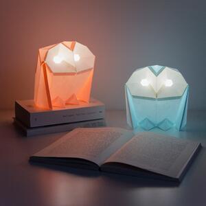 Papírová origami lampa sovička pálená Owl paperlamps Barva: Krémová