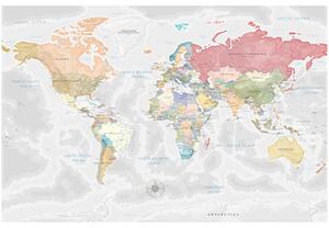 Korková nástěnná dekorační tabule Mapa světa: Výprava za snem