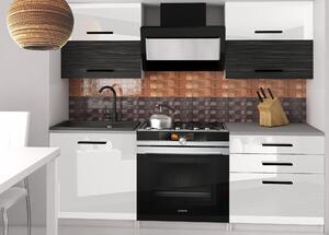 Kuchyňská linka Belini 120 cm bílý lesk / královský eben s pracovní deskou Eleganta2 Výrobce