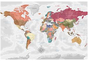 Korková nástěnná dekorační tabule Cesty kolem světa [Korková mapa]