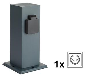 Brilagi - Venkovní zásuvkový sloupek PILLAR 1Z SCHUKO 230V IP44 antracit