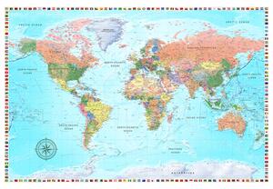 Korková nástěnná dekorační tabule Mapy: Svět rozmanitosti [Mapa z korku]