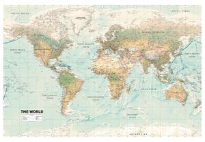 Korková nástěnná dekorační tabule Mapa světa: Krásný svět [Mapa z korku]