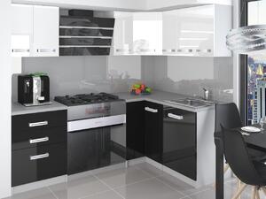 Kuchyňská linka Belini 300 cm bílý lesk / černý lesk s pracovní deskou Armin Výrobce