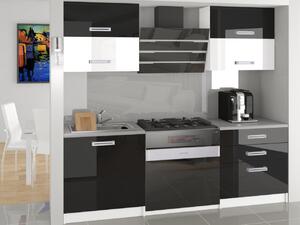 Kuchyňská linka Belini 120 cm černý lesk / bílý lesk s pracovní deskou Eleganta Výrobce
