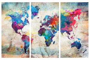 Korková nástěnná dekorační tabule Mapy světa: Moderní styl