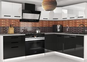 Kuchyňská linka Belini 300 cm bílý lesk / černý lesk s pracovní deskou Armin2 Výrobce