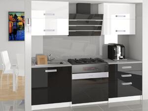 Kuchyňská linka Belini 120 cm bílý lesk / černý lesk s pracovní deskou Eleganta Výrobce