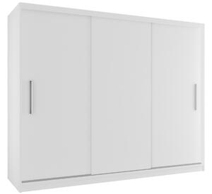 Šatní skříň 232 cm Belini bílý mat s posuvnými dveřmi a zrcadlem Výrobce SI SZP4/2/1W/3W/0/AL