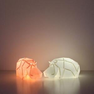 Papírová origami lampa líný hroch Owl paperlamps Barva: Šedá