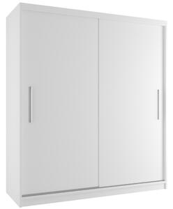 Šatní skříň 158 cm Belini bílý mat s posuvnými dveřmi Výrobce SI SZP3/3/W/W/0/AL
