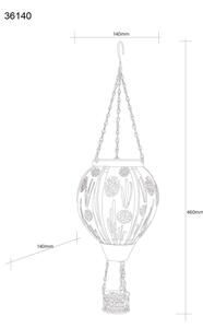 Globo 36140 - LED Závěsná solární dekorace 12xLED/0,02W/3V IP44 létající balón