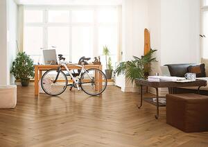 FLOOR FOREVER Timber top Dub variante french fishbone UV olej - 1.21 m2