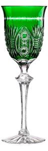 Bohemia Crystal Ručně broušené sklenice na víno Zelená 240ml (set po 2