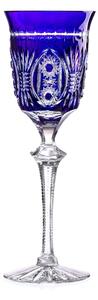 Bohemia Crystal Ručně broušené sklenice na víno Modrá 240ml (set po 2k