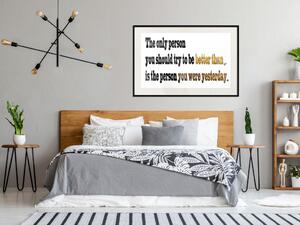 Plakát Motivační citát - jednoduchý černý text s hnědými zdůrazněními