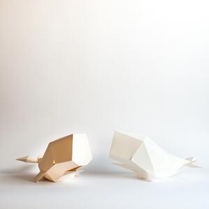 Papírová origami lampa velryba Owl paperlamps Barva: Béžová