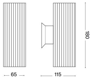 Ideal Lux - Venkovní nástěnné svítidlo BASE 2xGU10/28W/230V IP44 černá