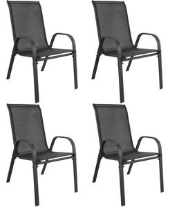 Set čtyř zahradních židlí SOFIA tmavě šedé (4 ks)