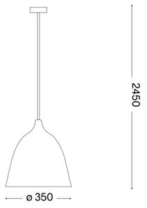 Ideal Lux - Lustr na lanku HAUNT 1xE27/60W/230V pr. 35 cm béžová