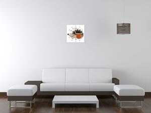 Obraz s hodinami Ježek s jablíčkem Rozměry: 40 x 40 cm