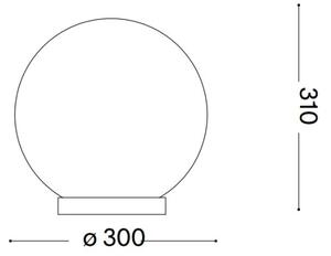 Ideal Lux - Stolní lampa CARTA 1xE27/25W/230V pr. 30 cm bílá