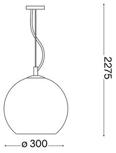 Ideal Lux - Lustr na lanku NEMO 1xE27/42W/230V pr. 30 cm béžová