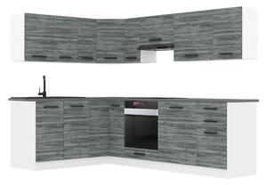 Kuchyňská linka Belini Premium Full Version 420 cm šedý antracit Glamour Wood s pracovní deskou JANET Výrobce