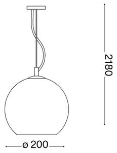 Ideal Lux - Lustr na lanku NEMO 1xE27/42W/230V pr. 20 cm béžová