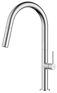 Dřezová baterie Novaservis Liquid s vytahovací sprškou, 2 proudy chrom BLQ8