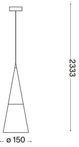 Ideal Lux - LED Lustr na lanku CONO 1xGU10/7W/230V pr. 15 cm chrom