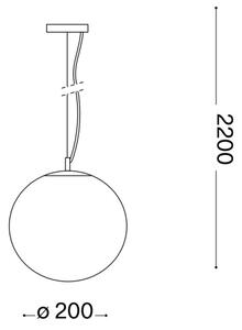 Ideal Lux - Lustr na lanku MAPA 1xE27/42W/230V pr. 20 cm čirá