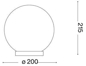 Ideal Lux - Stolní lampa CARTA 1xE27/25W/230V pr. 20 cm bílá