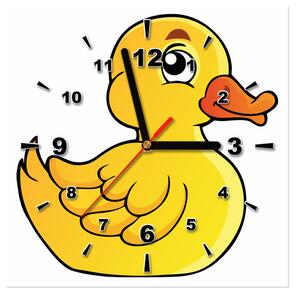 Obraz s hodinami Gumová kačenka Rozměry: 30 x 30 cm